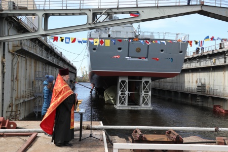 Северная Верфь спустила на воду фрегат «Адмирал Головко»